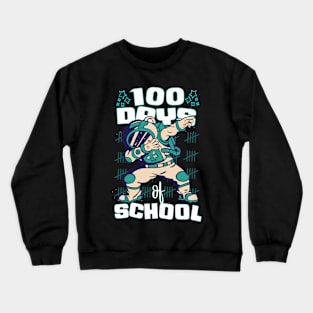 100 Days of school featuring an Astronaut Dabbing #2 Crewneck Sweatshirt